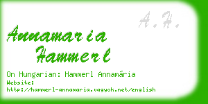 annamaria hammerl business card